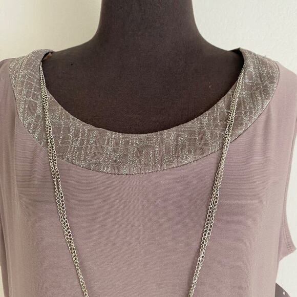 R&M Richards sz 16  Dress with Removable Necklace NWT - Picture 5 of 10